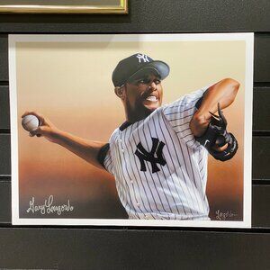 Mariano Rivera New York Yankees Poster With A Unknown Signature MLB Baseball